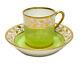 Imperial Manufacture De Sevres France Green Porcelain Cup & Saucer, 1811