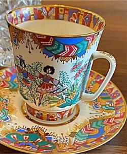 Imperial Porcelain Cup Saucer Gold Lomonosov