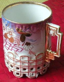 Imperial Russian Hrapunov factory porcelain tea cup for angel day. 19 cen