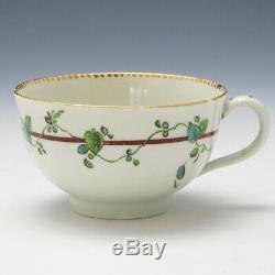 James Giles Decorated Worcester Porcelain Teacup and Saucer c1770