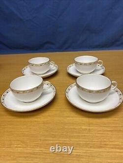 KPM Berlin Germany Porcelain (4 Sets) Cup and Saucer Sets Gold 19th Century