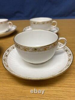 KPM Berlin Germany Porcelain (4 Sets) Cup and Saucer Sets Gold 19th Century