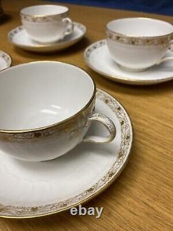 KPM Berlin Germany Porcelain (4 Sets) Cup and Saucer Sets Gold 19th Century