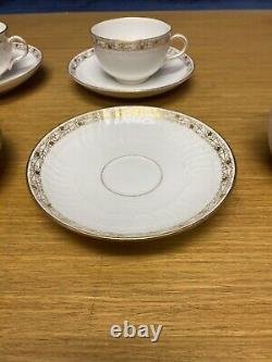 KPM Berlin Germany Porcelain (4 Sets) Cup and Saucer Sets Gold 19th Century