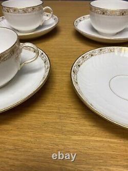 KPM Berlin Germany Porcelain (4 Sets) Cup and Saucer Sets Gold 19th Century