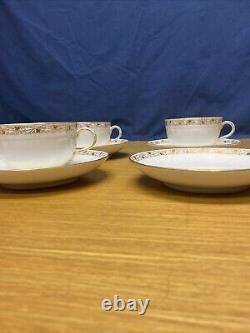 KPM Berlin Germany Porcelain (4 Sets) Cup and Saucer Sets Gold 19th Century