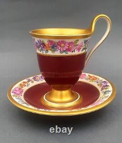 KPM Berlin Hand Painted Cup & Saucer set around 1900