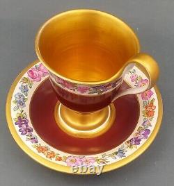 KPM Berlin Hand Painted Cup & Saucer set around 1900