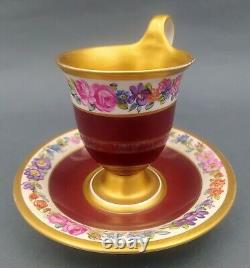 KPM Berlin Hand Painted Cup & Saucer set around 1900