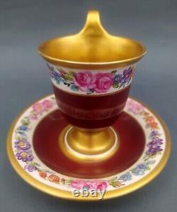 KPM Berlin Hand Painted Cup & Saucer set around 1900