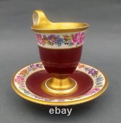 KPM Berlin Hand Painted Cup & Saucer set around 1900