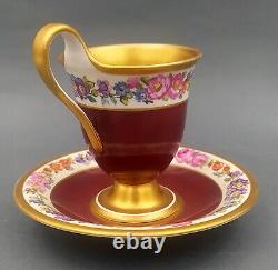 KPM Berlin Hand Painted Cup & Saucer set around 1900