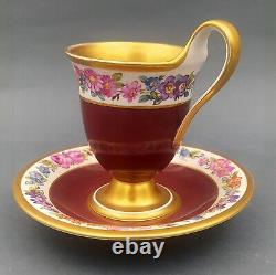 KPM Berlin Hand Painted Cup & Saucer set around 1900