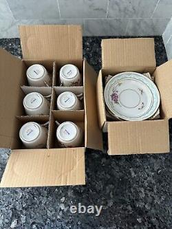 KPM Berlin Kurland Cup and Saucer Decor 41- Porcelain Set Of 6 In Original Box