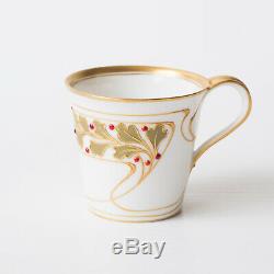 KPM Berlin Porcelain Art Nouveau jewelled Cup & Saucer Porzellan Tasse Untertass