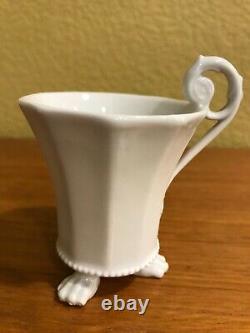 KPM Demitasse Cup & Saucer White porcelain with three foot design