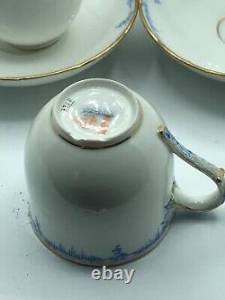 Kpm Berlin Porcelain Set 6 Demitasse Cups With Saucers