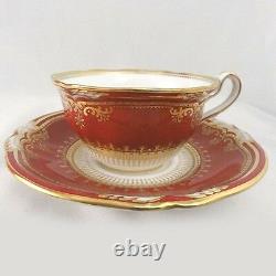 LANCASTER CRIMSON R8952 by Spode Copelands CUP & SAUCER NEW NEVER USED England