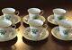 Lot (6) Lenox Fine China Holiday Demitasse Cup & Saucer Set Holly Berry & Gold