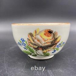 Late 18th Century Meissen Yellow Cabbage Rose Demitasse Teacup & Saucer 1770s