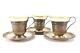 Lenox Demitasse Porcelain Cups With Sterling Silver Holders & Saucers Green Mark