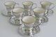 Lenox Excelsior Sterling Silver & Porcelain Demitasse Cups And Saucers 6 Sets