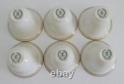 Lenox Excelsior STERLING Silver & Porcelain Demitasse Cups and Saucers 6 SETS