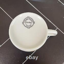 Limoges Denby Langley Summer Song Flat Cup and Saucer Set Porcelain Discontinued