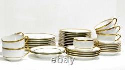 Limoges France Lot 37 pc Gold Banded Plates Cups Saucers Haviland D&C Bernardaud