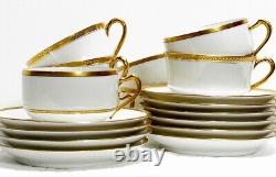 Limoges France Lot 37 pc Gold Banded Plates Cups Saucers Haviland D&C Bernardaud