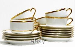 Limoges France Lot 37 pc Gold Banded Plates Cups Saucers Haviland D&C Bernardaud