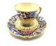 Limoges Tea Cup & Saucer Gold Trim Porcelaine D'art Decor En Relief Depose