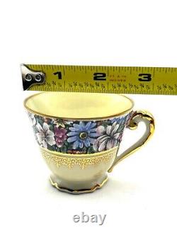 Limoges Tea cup & Saucer Gold Trim Porcelaine D'ART Decor EN Relief Depose