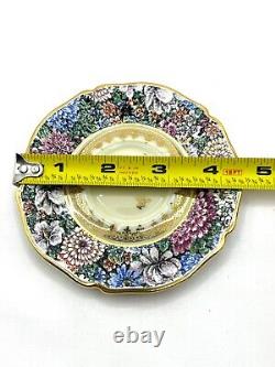 Limoges Tea cup & Saucer Gold Trim Porcelaine D'ART Decor EN Relief Depose