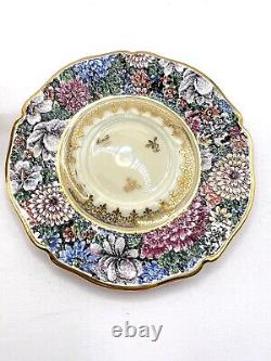 Limoges Tea cup & Saucer Gold Trim Porcelaine D'ART Decor EN Relief Depose