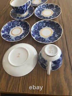 Lomonosov Porcelain 2 Cup / Saucer Set And 5 Saucer Plates