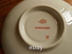 Lomonosov Porcelain 3-Set Tea Cups/Saucers (made in USSR) Andrew D. Darvas NEW