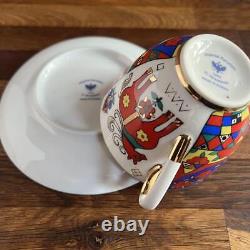 Lomonosov Porcelain Folk Pattern Cup Saucer