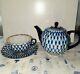 Lomonosov Porcelain Teapot, Cup And Saucer Cobalt Net 22k G. Tea Set Egoist. New