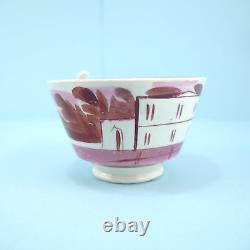 Lot 4 Pink Luster Pearlware & Soft Paste Porcelain Cup Saucer Dish Plate Lustre