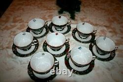 Lot of 8 Bradford Editions Hummingbird Cups and Saucer sets by Lena Liu