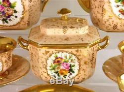 M117 Antique 19th Century Old Paris Porcelain Teaset Cup Saucers Teapot