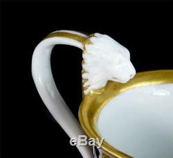 M127 C1834 Fine Royal Vienna Porcelain Cup & Saucer Lion Terminal Handle