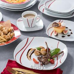 MALACASA Felisa 60-Piece Dinnerware Set Porcelain Dinner Set Service for 12
