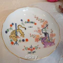 MEISSEN #318 Kakiemon Bamboo Tiger Cup Saucer Chinoiserie