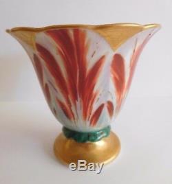 MID 19th Century French Porcelain Tulip Shaped Coffee Cup With Butterfly Handle