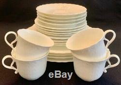 MIKASA WHITE SILK Set Of 20 SERVICE FOR 4 Dinner Plates Salad Bread Cup Saucer