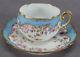 Mr Limoges Pink Blue & Yellow Floral & Double Gold Demitasse Cup & Saucer B