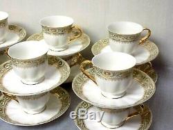 Magnificent Rare set of 12 Meissen Porcelain Cups & Saucers Signed/Marked