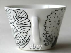 Makoto Kagoshima GUSTAVSBERG April coffee cup & saucer Black White NEW